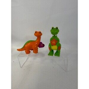 McDonald's Vintage TINOSAURS PVC Dinosaur Dino Figures Lot of 2 - 1985 Aviva